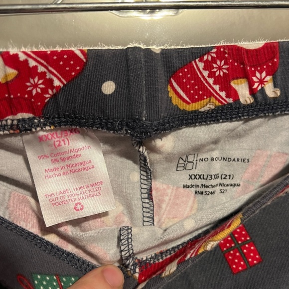 Brand New No Boundaries XXXL Juniors Size 21 Christmas Sweater Corgi Leggings - Picture 4 of 6